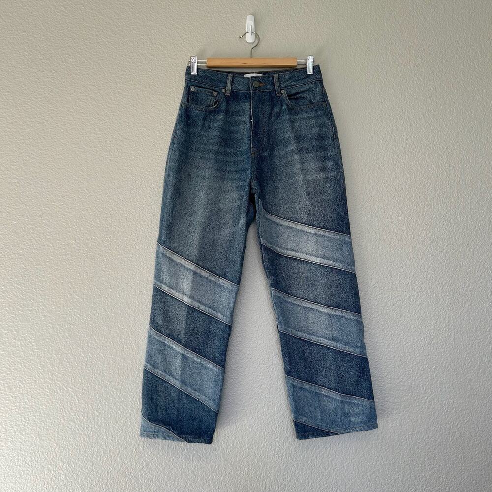 Ganni Misy High-Rise Cropped Jeans Relaxed Straight Fit, Size 28, Multiple Hues
